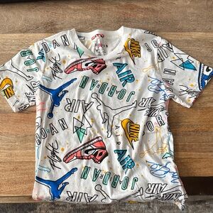 Youth Nike Kids Air Jordan Graphic Tee - White, Blue, Red, Yellow. NWOT.